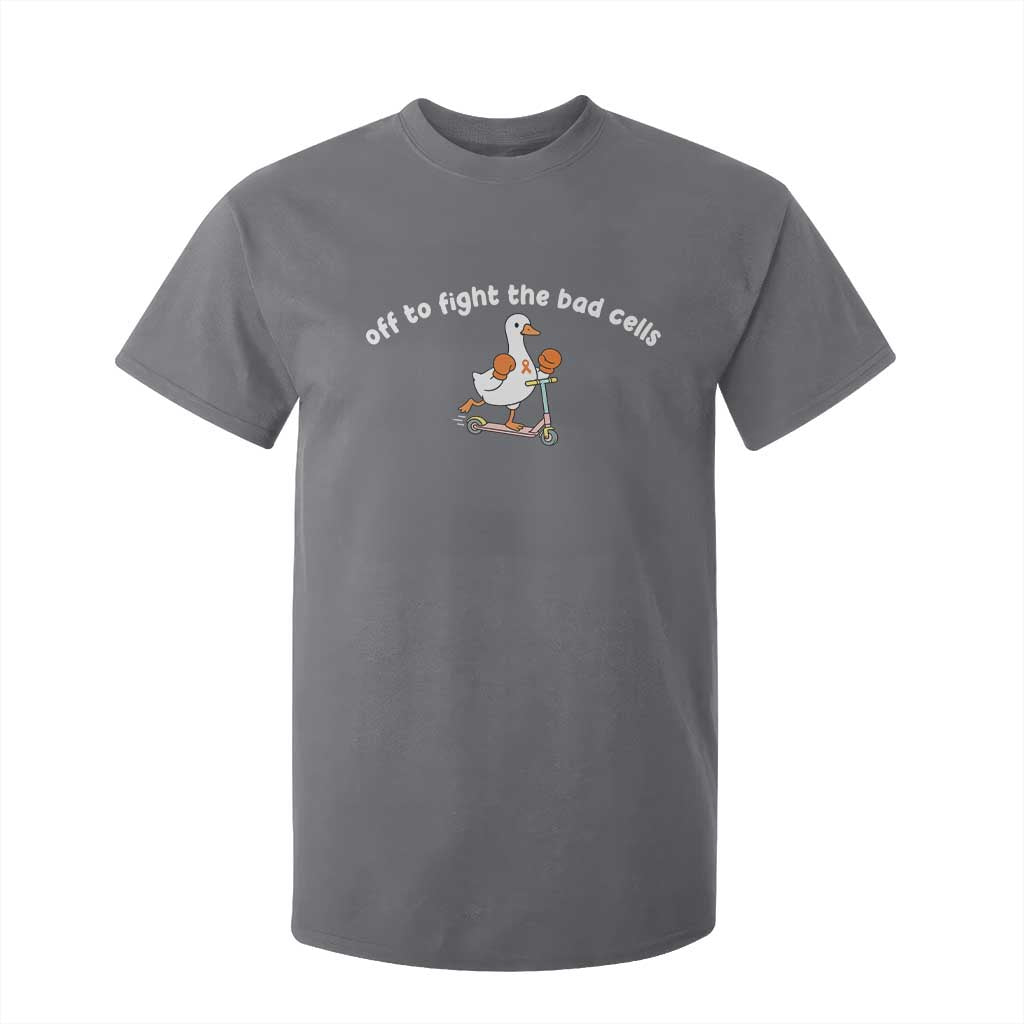 Funny Goose Leukemia Cancer Support T Shirt For Kid Off To Fight The Bad Cells
