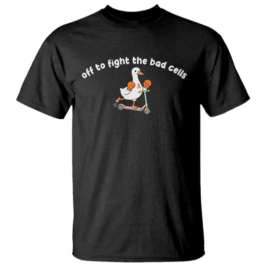 Funny Goose Leukemia Cancer Support T Shirt Off To Fight The Bad Cells