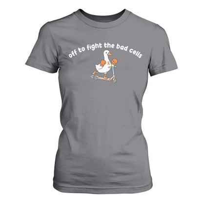 Funny Goose Leukemia Cancer Support T Shirt For Women Off To Fight The Bad Cells