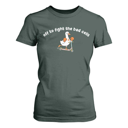 Funny Goose Leukemia Cancer Support T Shirt For Women Off To Fight The Bad Cells