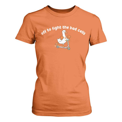 Funny Goose Leukemia Cancer Support T Shirt For Women Off To Fight The Bad Cells
