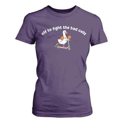 Funny Goose Leukemia Cancer Support T Shirt For Women Off To Fight The Bad Cells