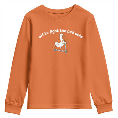 Funny Goose Leukemia Cancer Support Youth Sweatshirt Off To Fight The Bad Cells