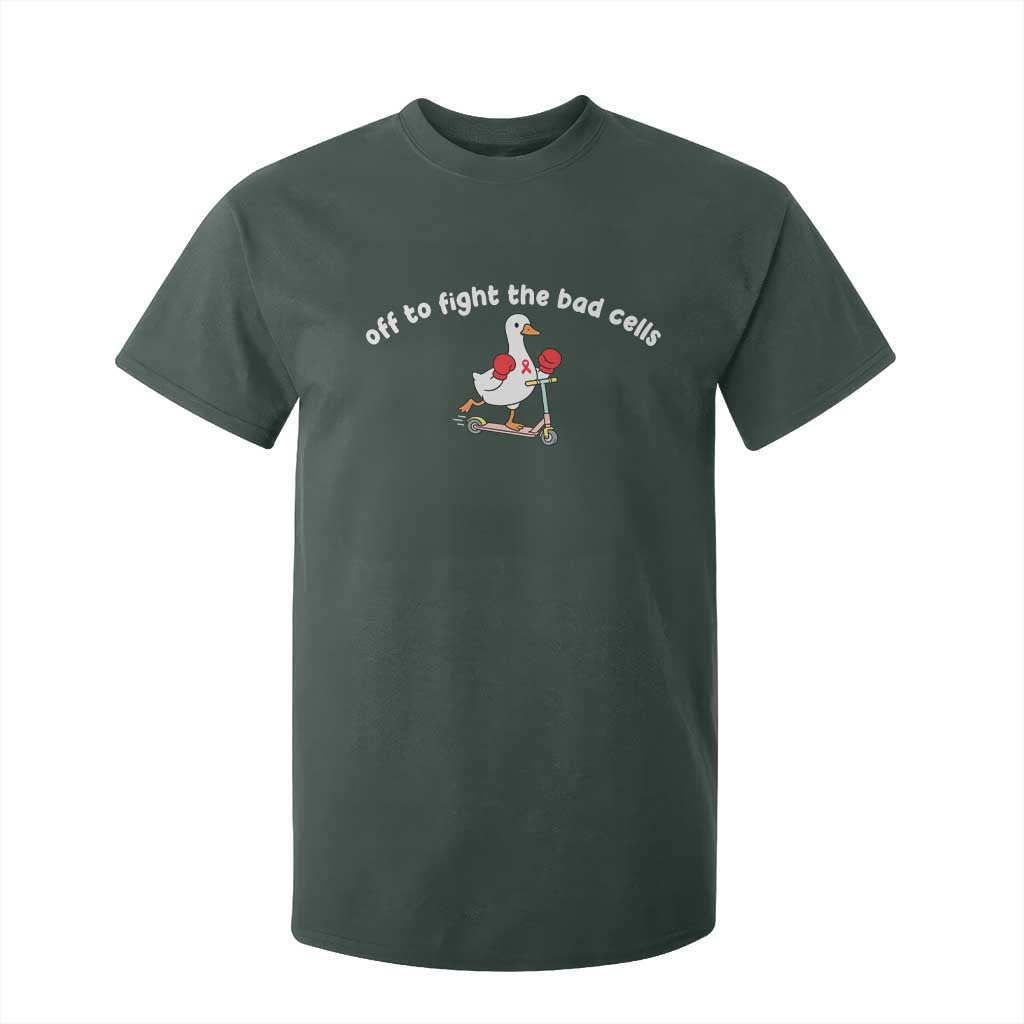 Funny Goose Blood Cancer Support T Shirt For Kid Off To Fight The Bad Cells