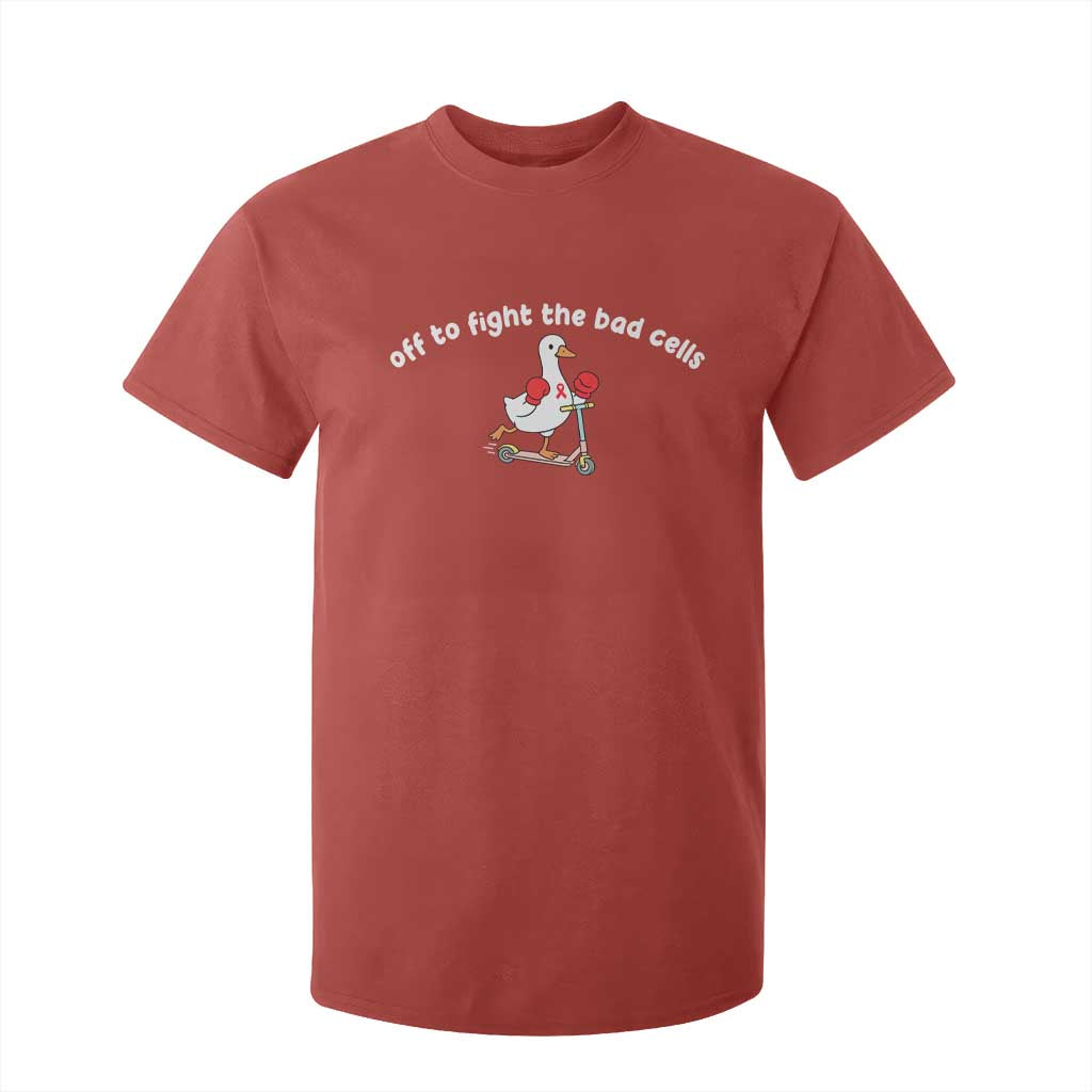 Funny Goose Blood Cancer Support T Shirt For Kid Off To Fight The Bad Cells