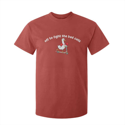 Funny Goose Blood Cancer Support T Shirt For Kid Off To Fight The Bad Cells