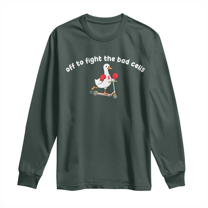 Funny Goose Blood Cancer Support Long Sleeve Shirt Off To Fight The Bad Cells