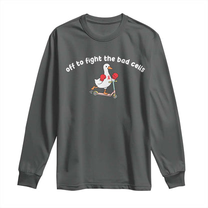 Funny Goose Blood Cancer Support Long Sleeve Shirt Off To Fight The Bad Cells