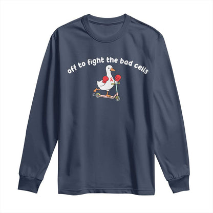 Funny Goose Blood Cancer Support Long Sleeve Shirt Off To Fight The Bad Cells