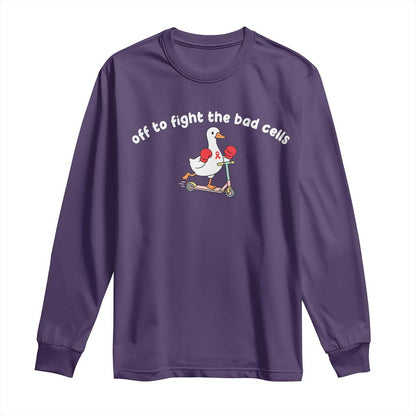 Funny Goose Blood Cancer Support Long Sleeve Shirt Off To Fight The Bad Cells