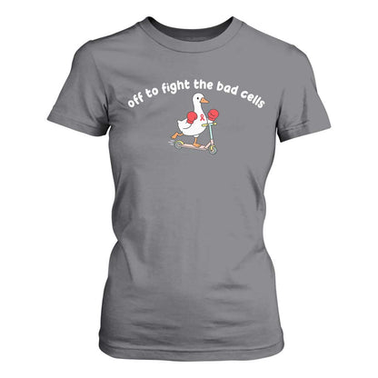 Funny Goose Blood Cancer Support T Shirt For Women Off To Fight The Bad Cells