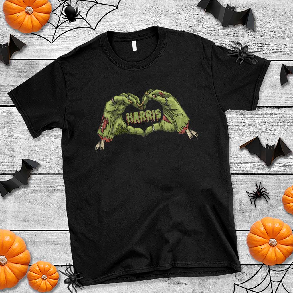 funny-harris-halloween-t-shirt-harris-heart-green-zombie-hand-election-2024-costume