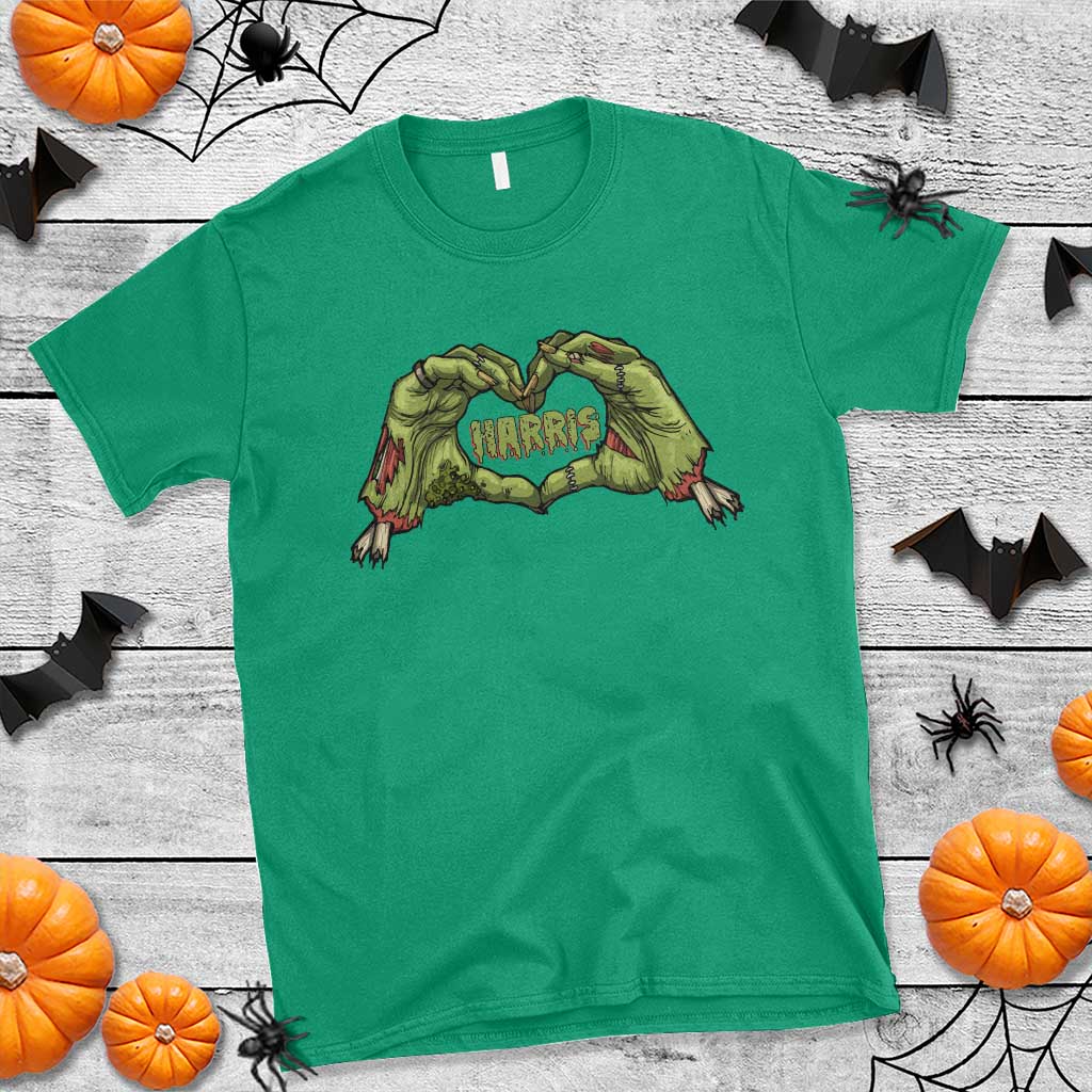 funny-harris-halloween-t-shirt-harris-heart-green-zombie-hand-election-2024-costume