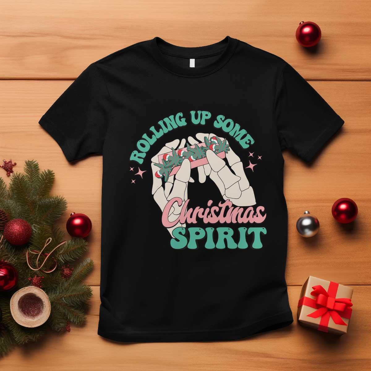 funny-weed-christmas-t-shirt-rolling-up-some-christmas-spirit-skeleton-hand