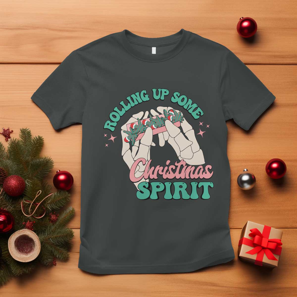 funny-weed-christmas-t-shirt-rolling-up-some-christmas-spirit-skeleton-hand