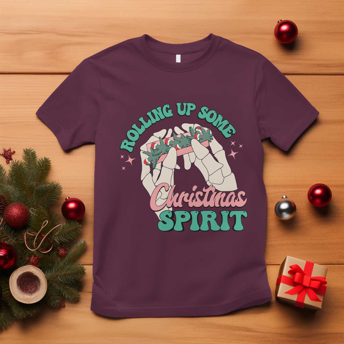 funny-weed-christmas-t-shirt-rolling-up-some-christmas-spirit-skeleton-hand