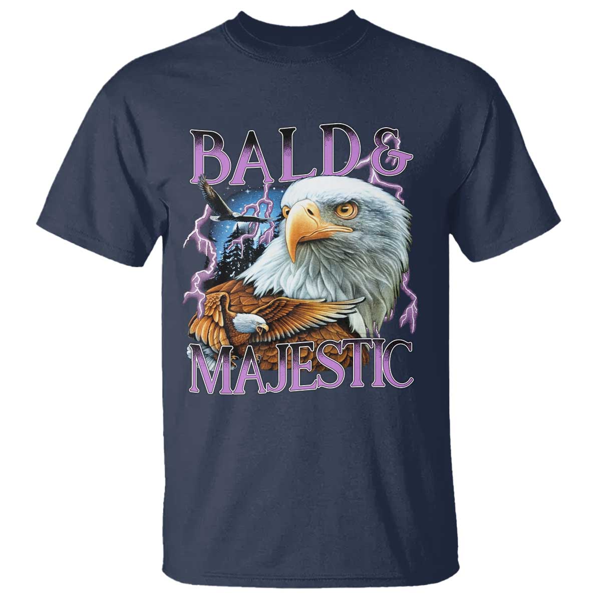 funny-eagle-bald-and-majestic-t-shirt-vintage-eagle-thunder-storm