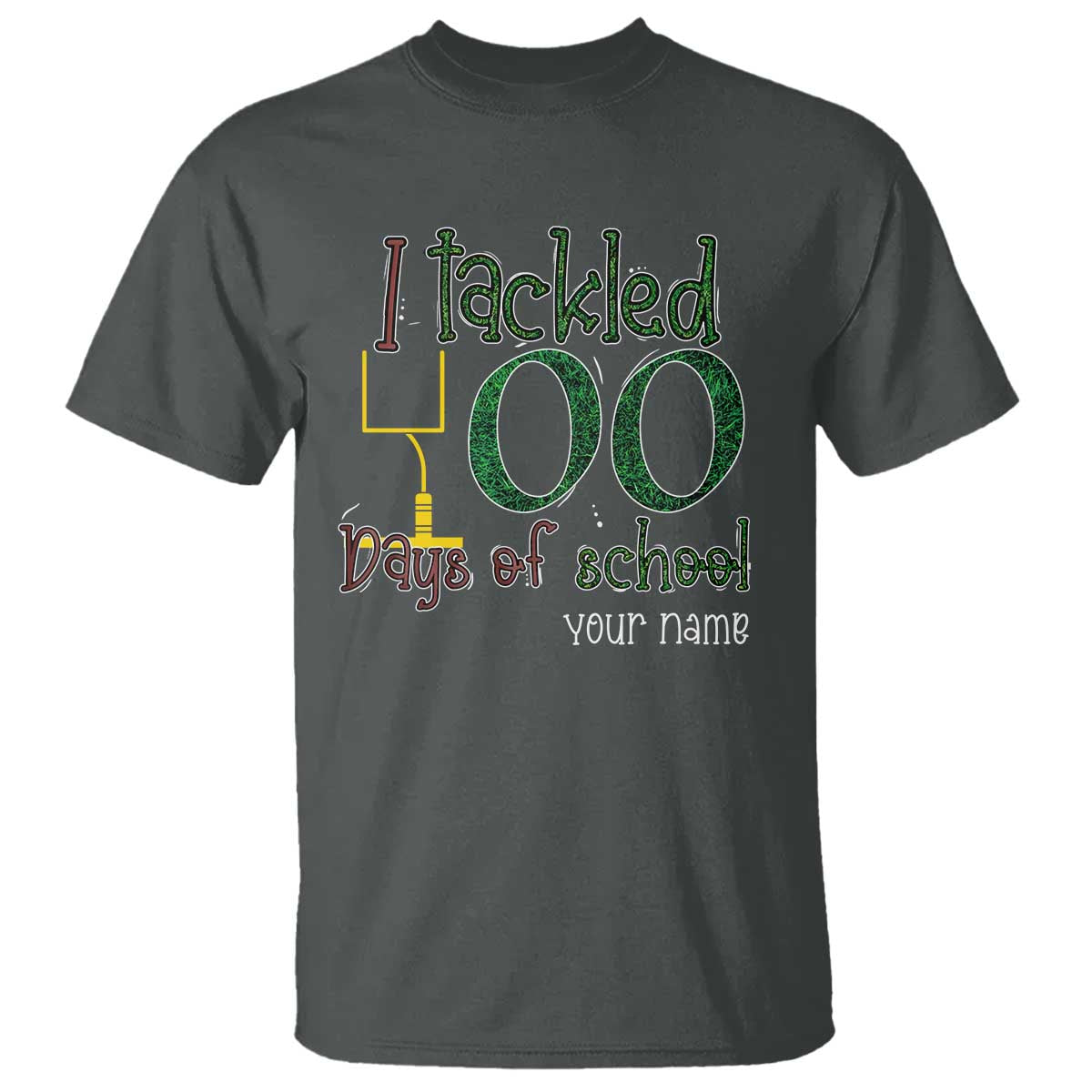 personalized-100th-day-of-school-football-t-shirt-custom-text-i-tackled-100-days-of-school