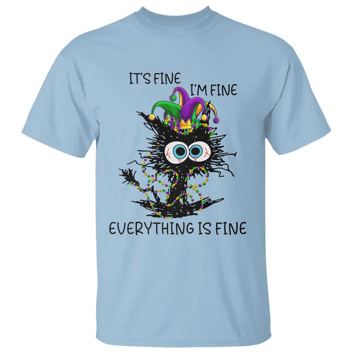 funny-mardi-gras-cat-t-shirt-its-fine-im-fine-everything-is-fine-jester-hat-beads