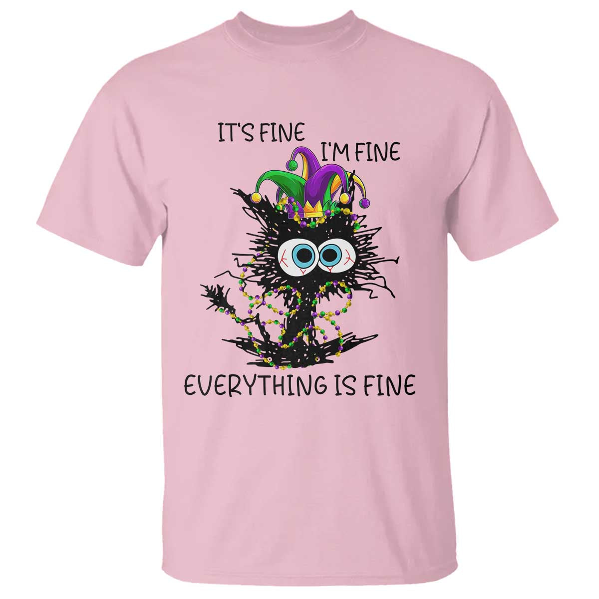 funny-mardi-gras-cat-t-shirt-its-fine-im-fine-everything-is-fine-jester-hat-beads