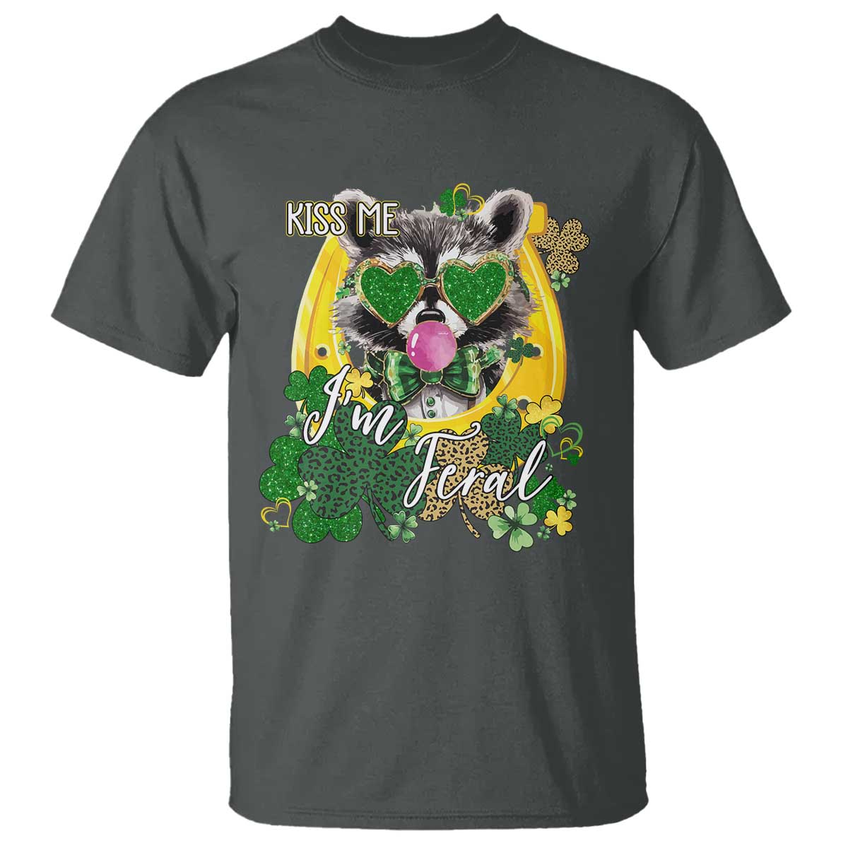 funny-st-patricks-day-racoon-t-shirt-kiss-me-im-feral-horseshoe-shamrock