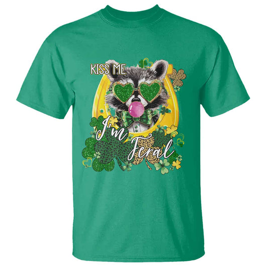funny-st-patricks-day-racoon-t-shirt-kiss-me-im-feral-horseshoe-shamrock