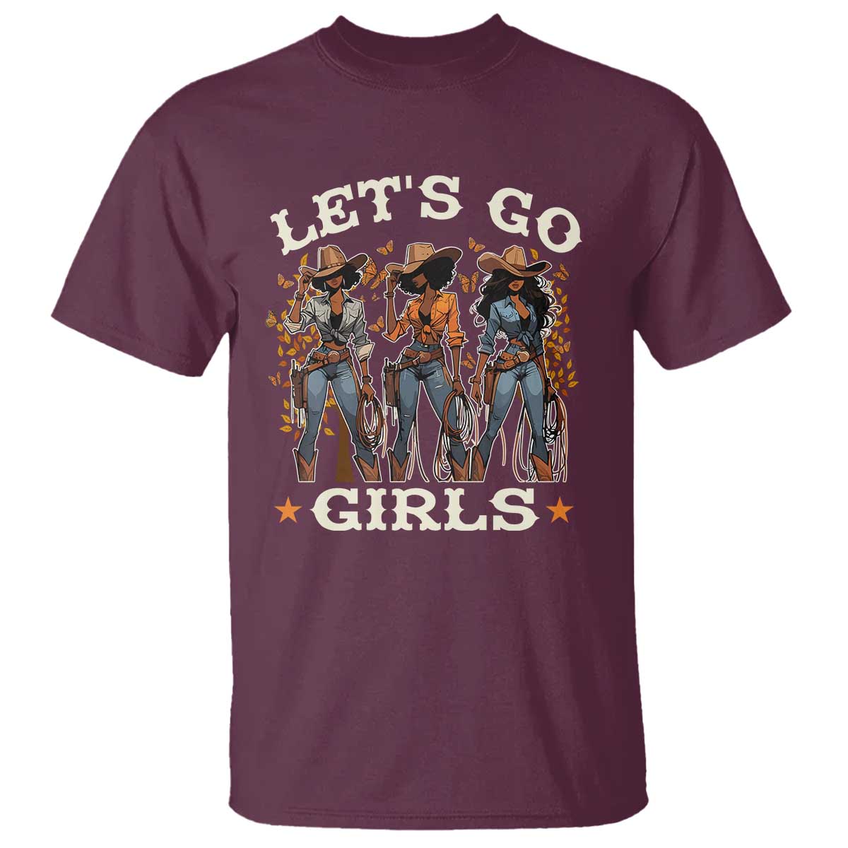 black-cowgirl-t-shirt-lets-go-girl-black-history-texas-country