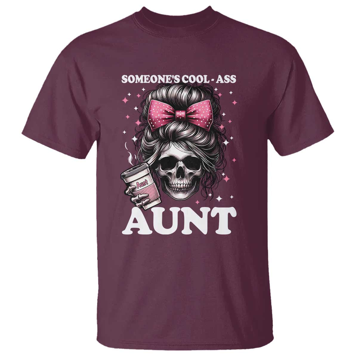 funny-aunt-t-shirt-someones-cool-ass-auntie-skull-coffee