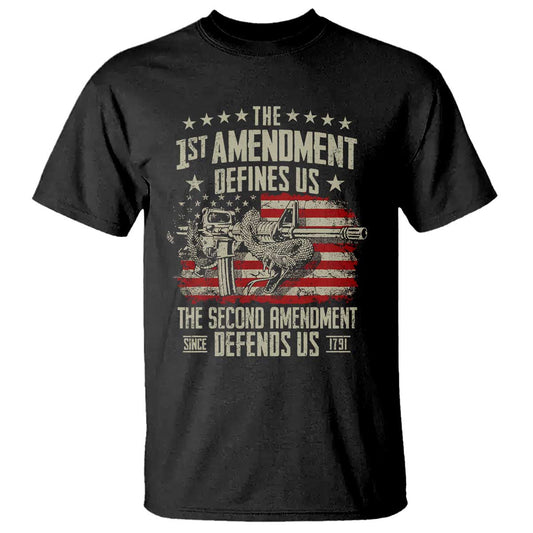 the-1st-amendment-defines-us-the-second-defends-us-since-1791-t-shirt-vintage-american-flag
