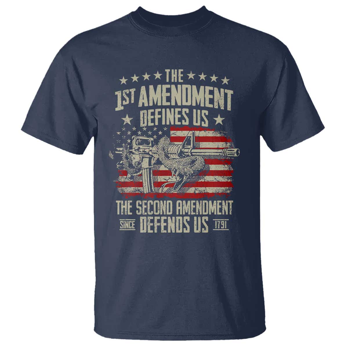 the-1st-amendment-defines-us-the-second-defends-us-since-1791-t-shirt-vintage-american-flag
