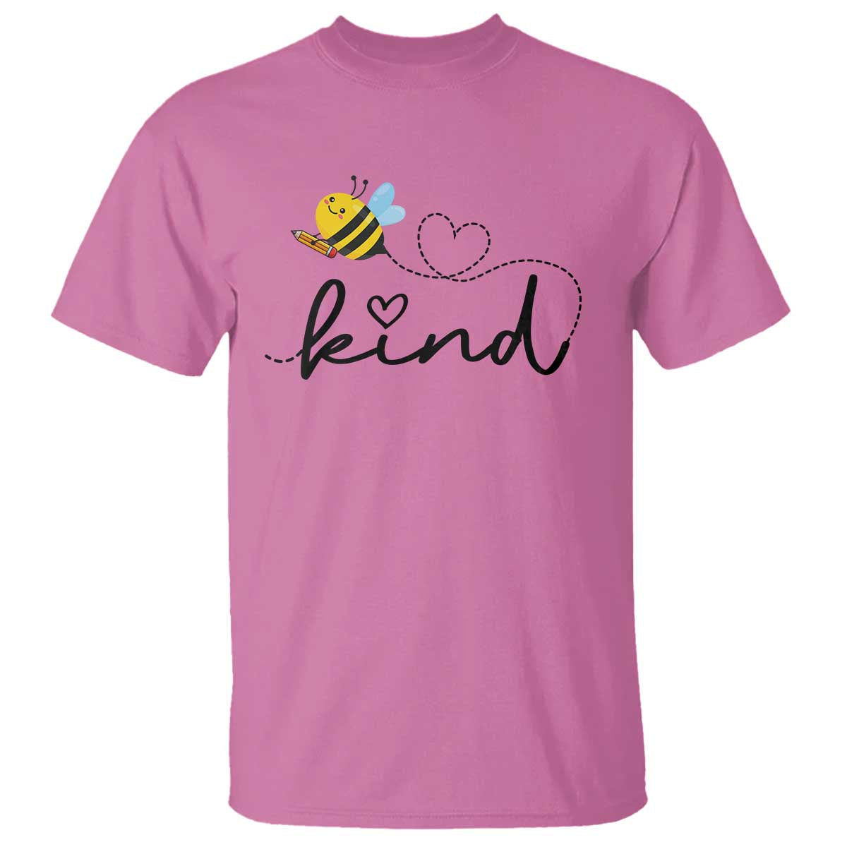 positive-quote-bee-t-shirt-be-kind-pencil-back-to-school-bumblebee