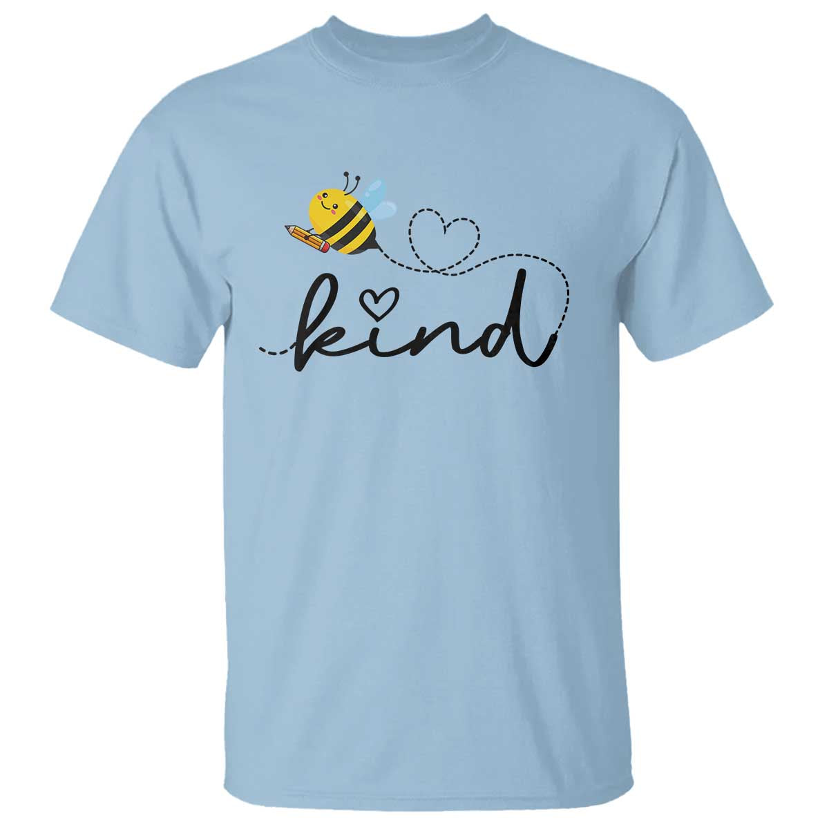 positive-quote-bee-t-shirt-be-kind-pencil-back-to-school-bumblebee