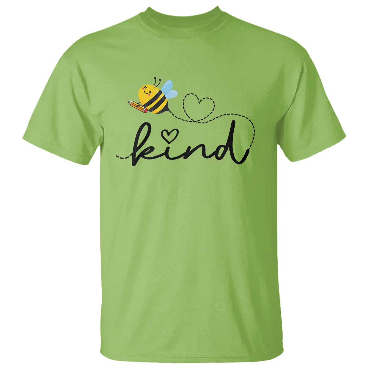 positive-quote-bee-t-shirt-be-kind-pencil-back-to-school-bumblebee