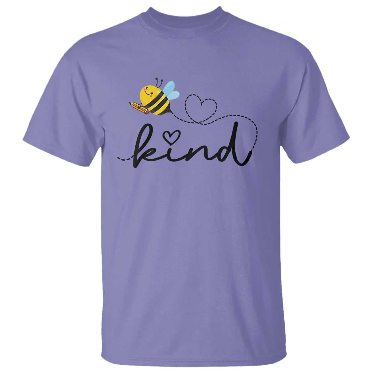 positive-quote-bee-t-shirt-be-kind-pencil-back-to-school-bumblebee