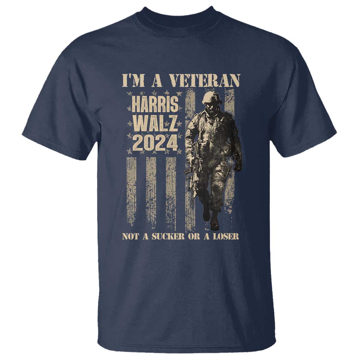 harris-walz-2024-t-shirt-im-a-veteran-not-a-sucker-or-a-loser-vintage-american-flag-military