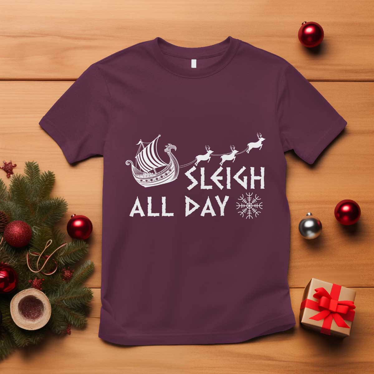 christmas-viking-t-shirt-sleigh-all-day-reindeers-longships