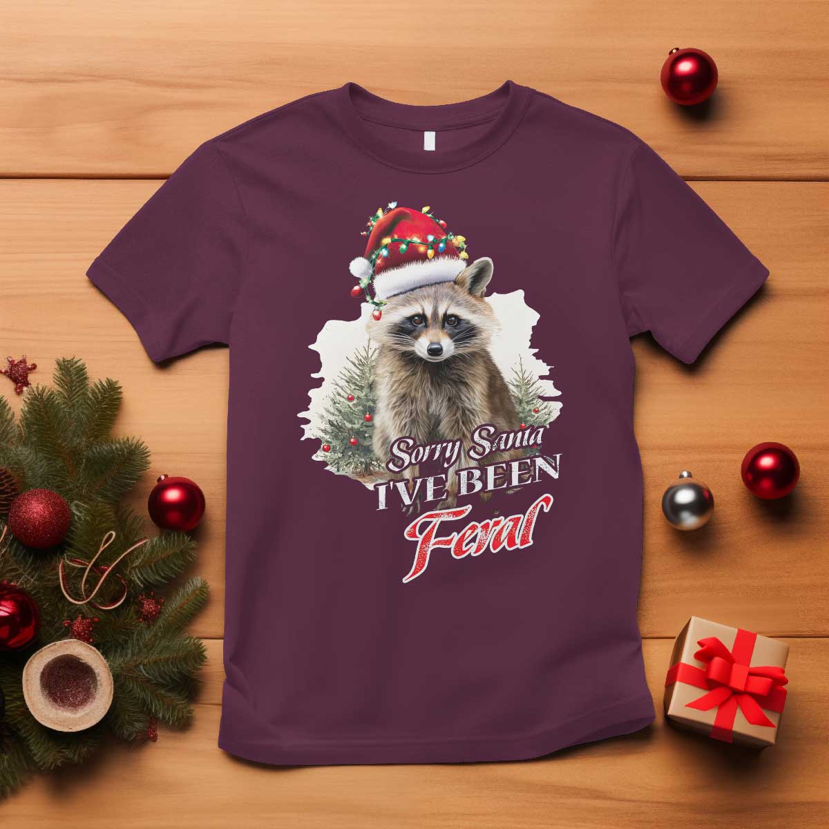 funny-christmas-racoon-t-shirt-sorry-santa-ive-been-feral-trash-panda