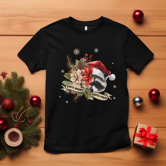 funny-christmas-racoon-t-shirt-sorta-merry-sorta-feral-santa-hat-vintage-flowers