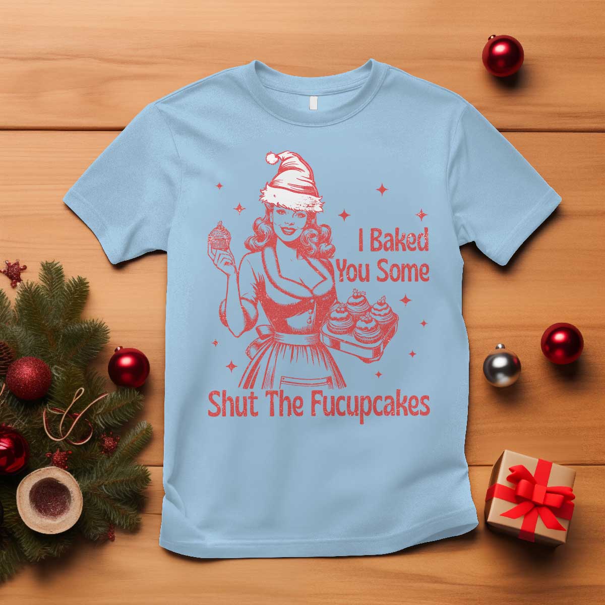funny-christmas-baking-t-shirt-i-baked-you-some-shut-the-fucupcakes-vintage-santa-hat