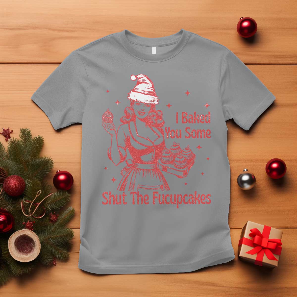 funny-christmas-baking-t-shirt-i-baked-you-some-shut-the-fucupcakes-vintage-santa-hat