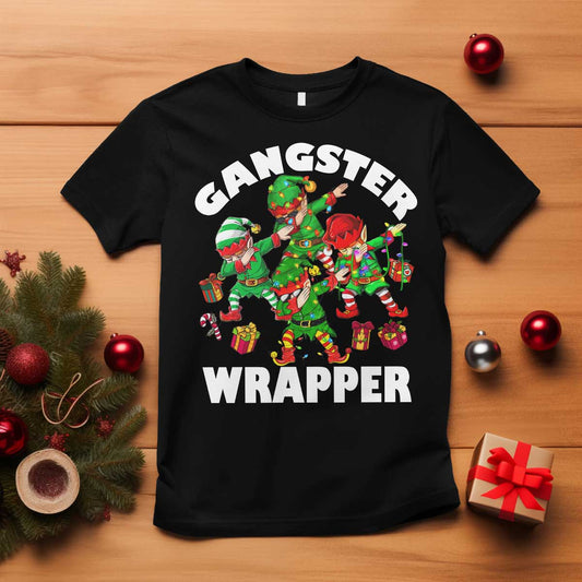 funny-gangster-wrapper-t-shirt-christmas-gangsta-elf-crew-presents