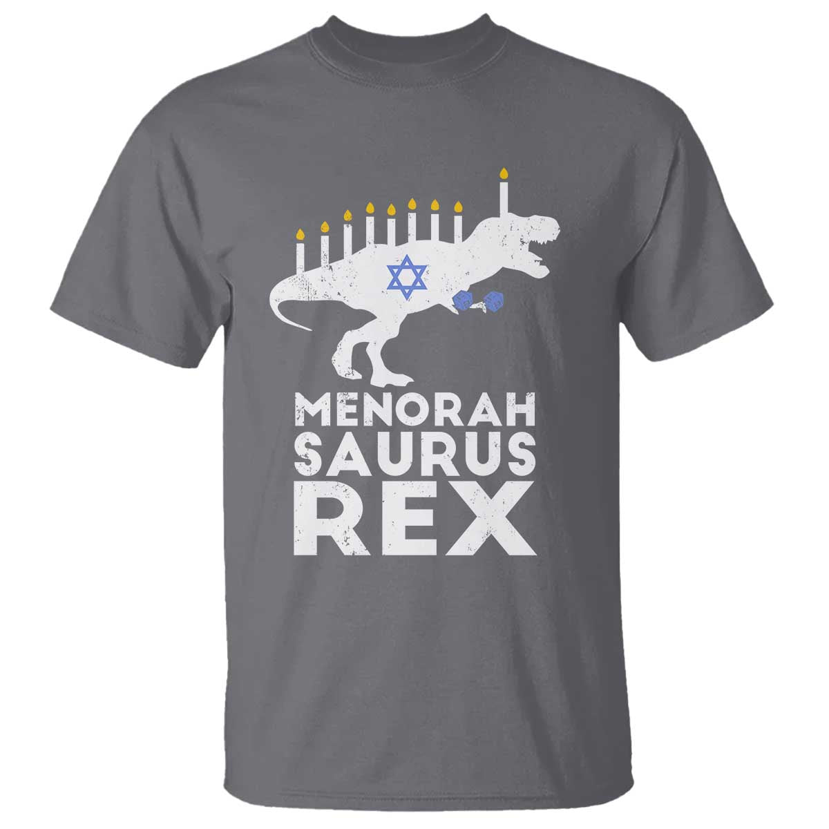 funny-hanukkah-t-shirt-menorah-saurus-rex-dinosaur-david-star