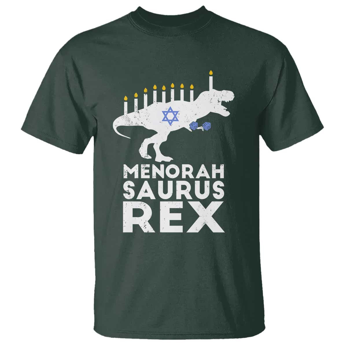 funny-hanukkah-t-shirt-menorah-saurus-rex-dinosaur-david-star