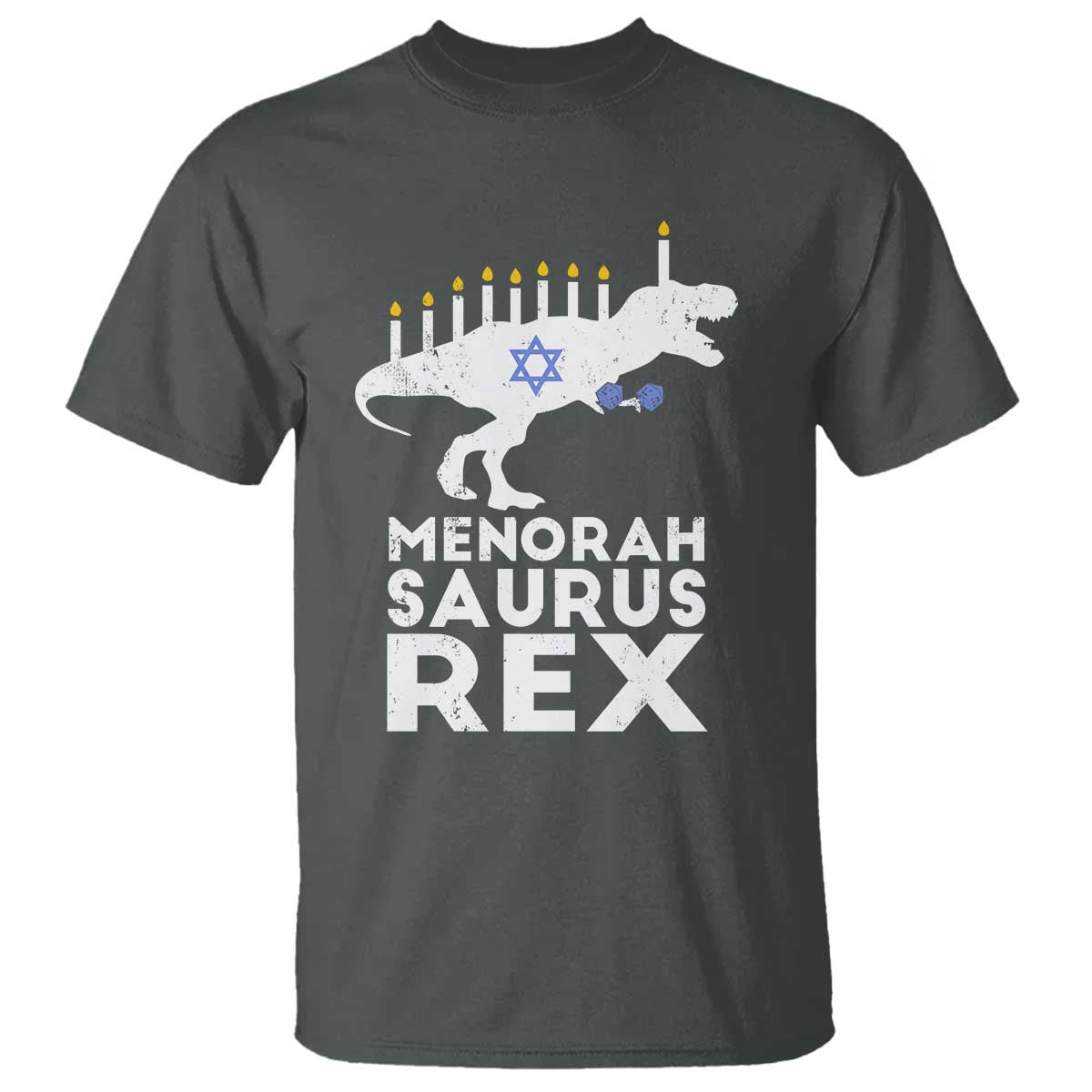 funny-hanukkah-t-shirt-menorah-saurus-rex-dinosaur-david-star