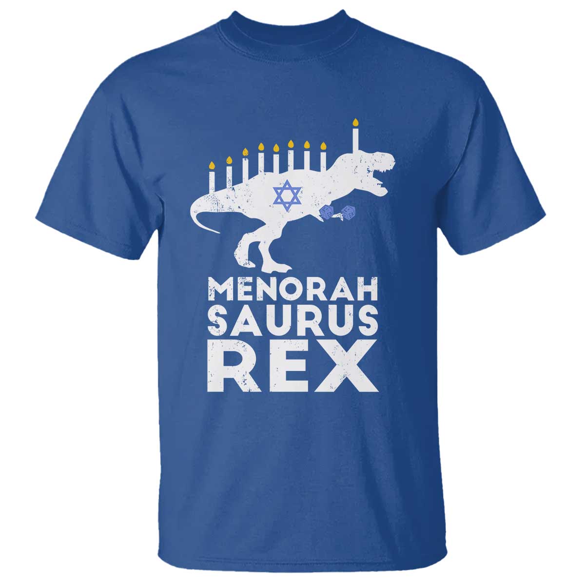 funny-hanukkah-t-shirt-menorah-saurus-rex-dinosaur-david-star