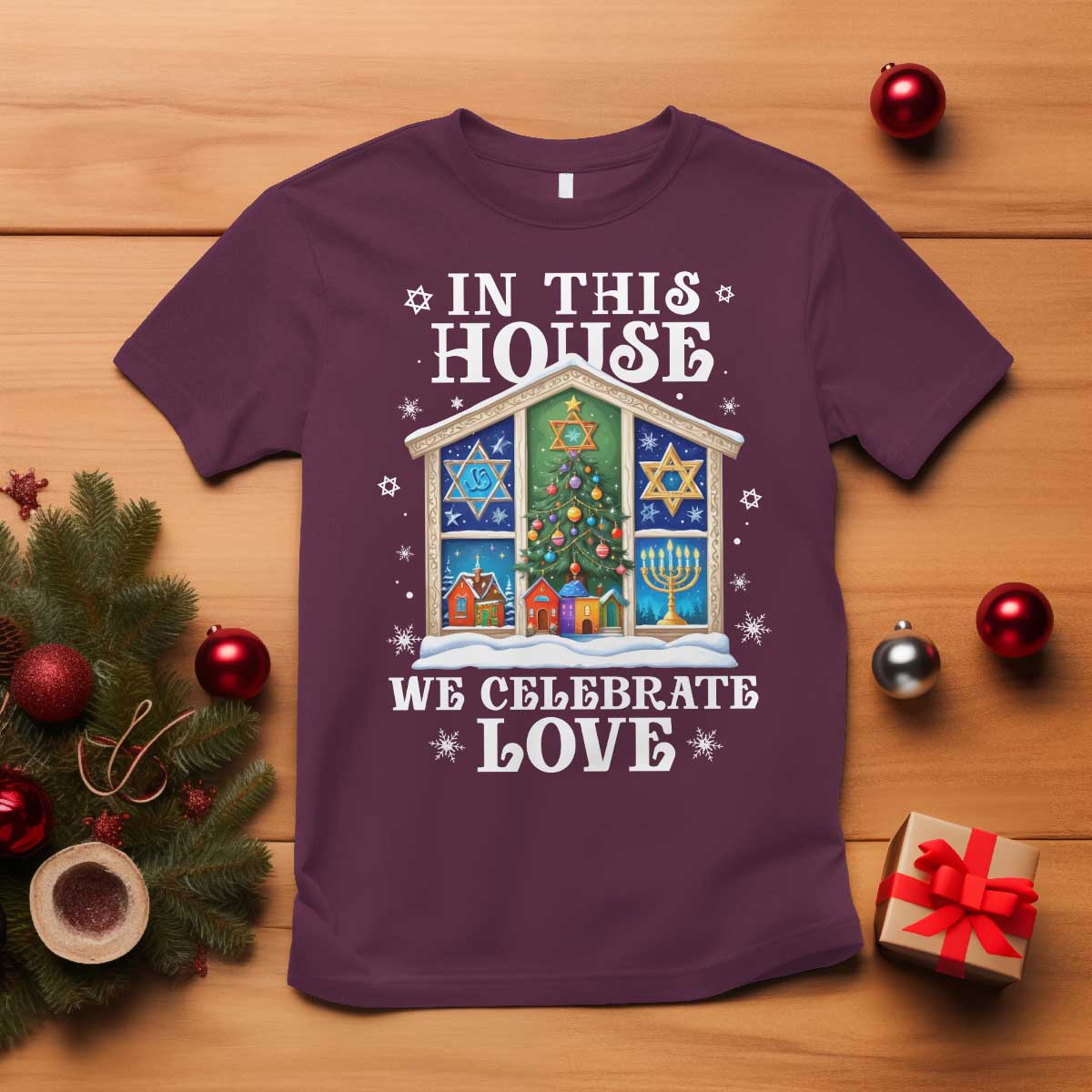 funny-hanukkah-christmas-t-shirt-in-this-house-we-celebrate-love-chrismukkah