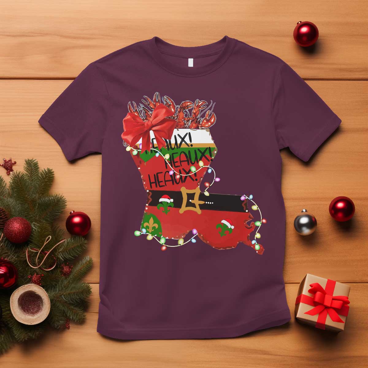 funny-christmas-cajun-t-shirt-triple-heaux-santa-louisiana-map-crawfish