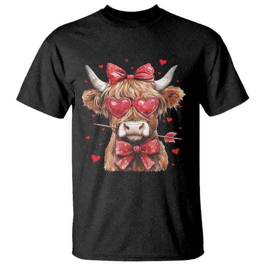 funny-western-highland-cow-farm-valentine-t-shirt