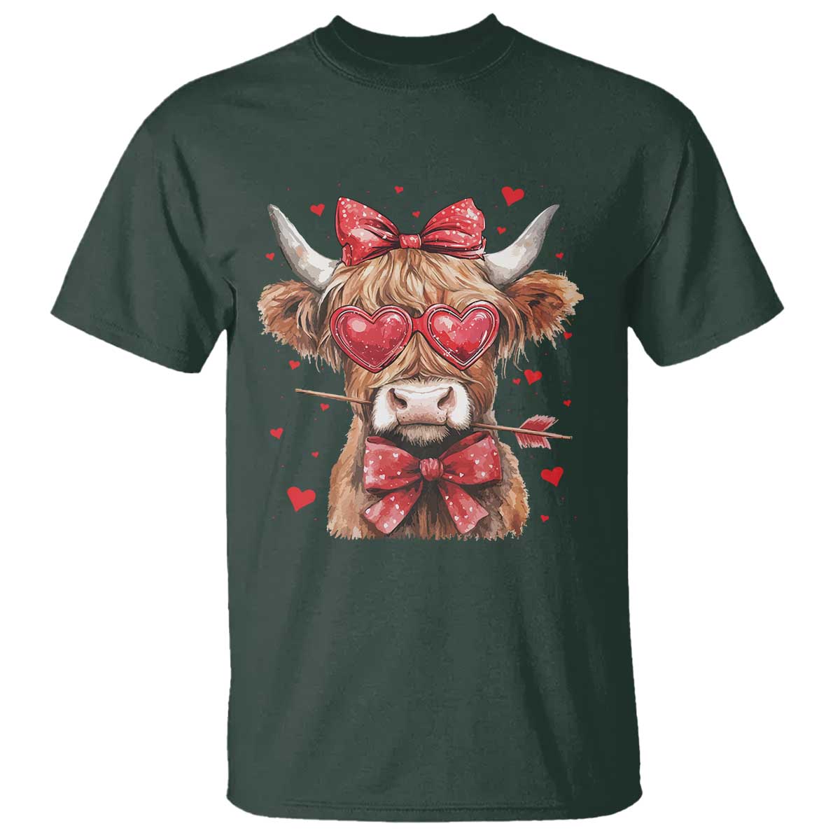 funny-western-highland-cow-farm-valentine-t-shirt