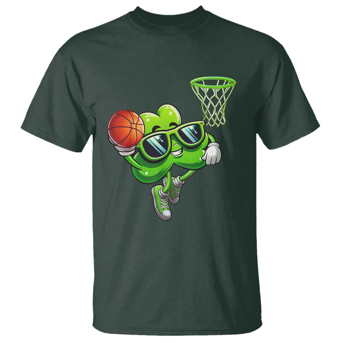 funny-st-patricks-day-basketball-green-shamrock-t-shirt